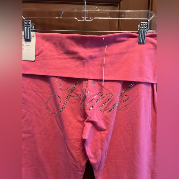Victoria’s Secret Pink Stretch Cotton Holdover Bling  Leggings Sz.M Short & L - Picture 4 of 5